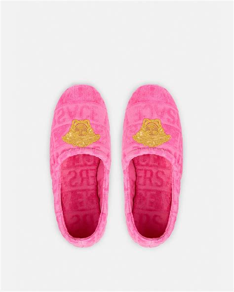 women's versace slippers|versace allover slippers.